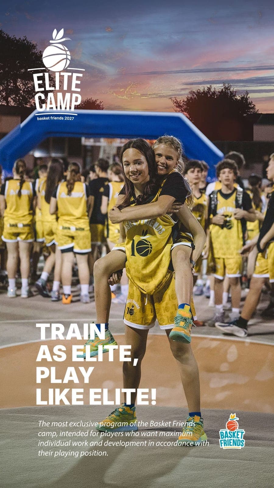 Elite Camp poster: train as elite, play like elite