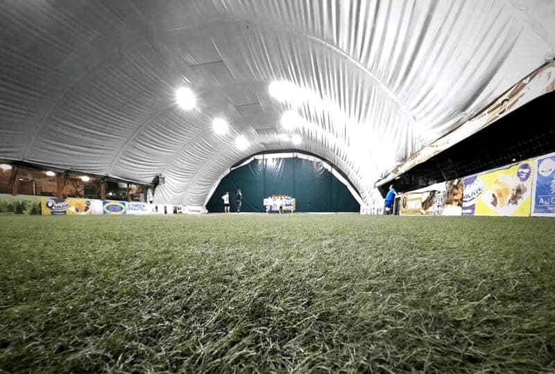 Indoor domed all-weather pitch for training in any conditions